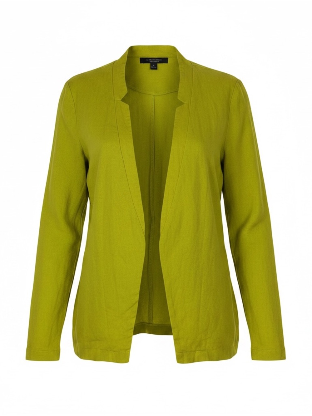 Marc New York Open-Front Linen-Blend Blazer in a vibrant Chartreuse Lime Green S